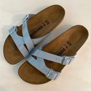 Birkenstock Yao Balance Sandal Patent Dove Blue